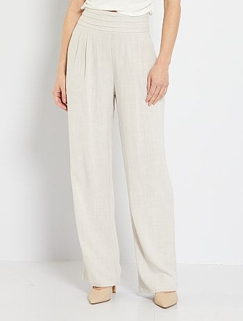 Pantalones anchos Mujer | gris | Kiabi