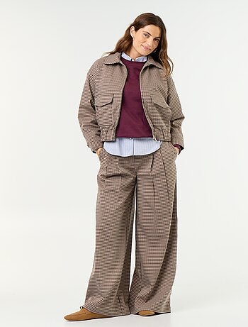Pantalón ancho de talle alto