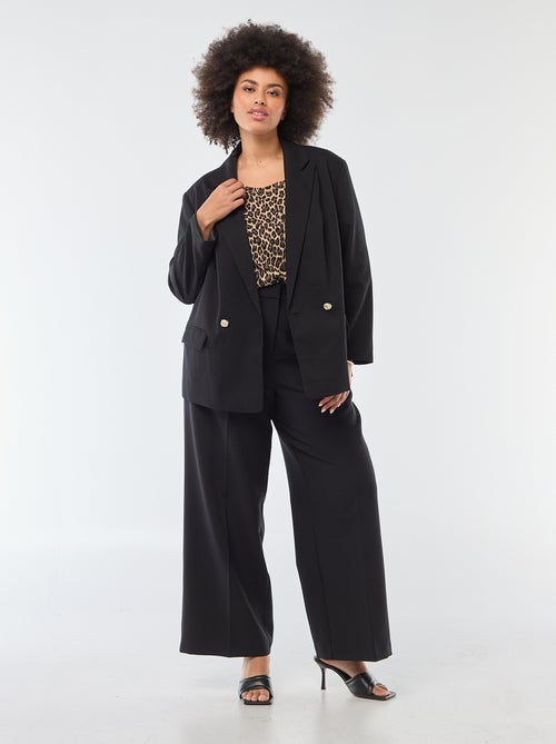 Pantalón ancho de talle alto - Kiabi