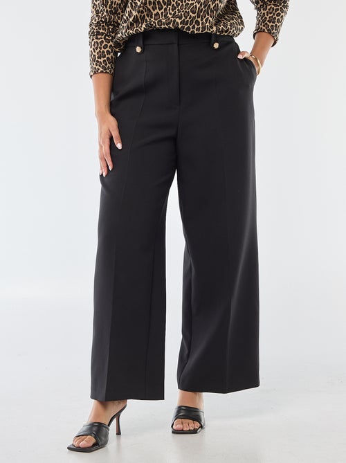 Pantalón ancho de talle alto - Kiabi