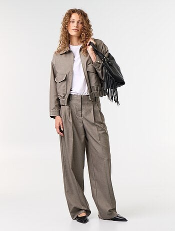 Pantalón ancho de talle alto