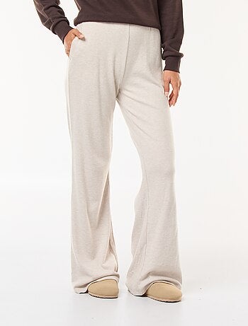 Pantalones anchos de tejido de canalé