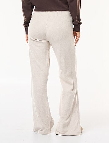 Pantalones anchos de tejido de canalé