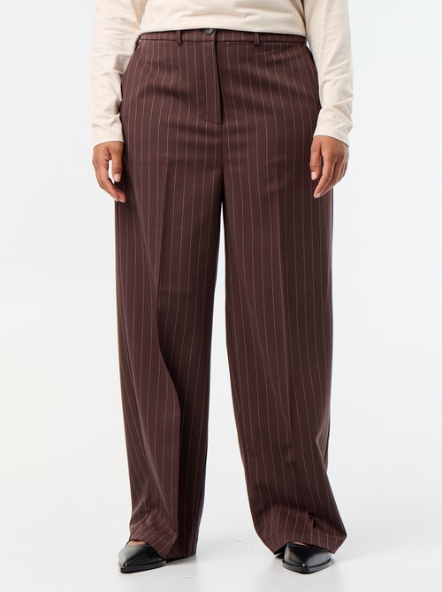 Pantalón ancho de tejido fluido - Kiabi