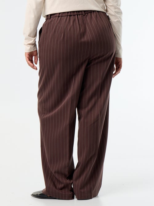 Pantalón ancho de tejido fluido - Kiabi