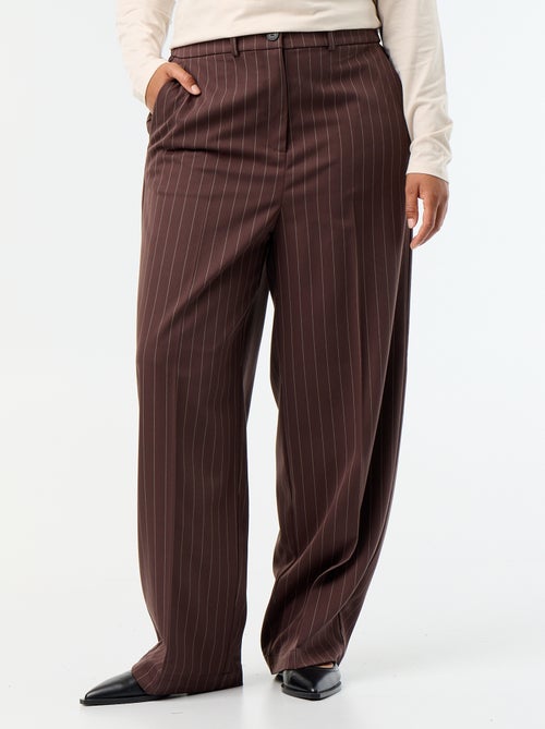 Pantalón ancho de tejido fluido - Kiabi