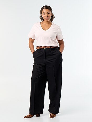 Pantalón ancho de tejido fluido