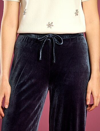 Pantalón ancho de terciopelo