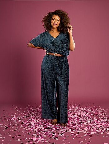 Pantalón ancho de terciopelo