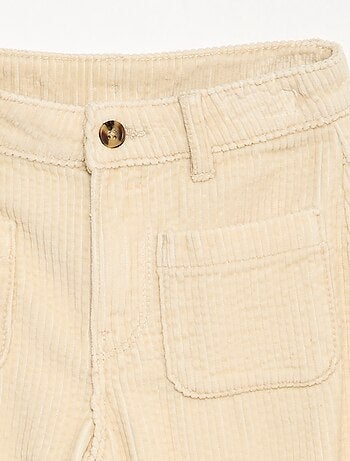 Pantalón ancho de pana lisa