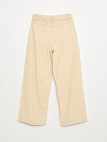 Pantalón ancho de pana lisa
