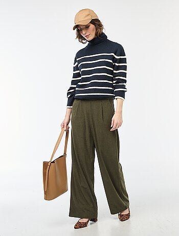 Pantalón ancho de terciopelo liso 'JDY'