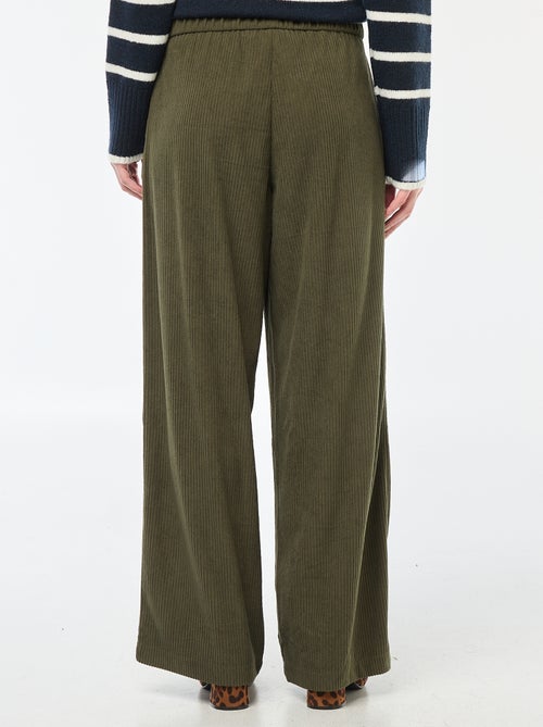 Pantalón ancho de terciopelo liso 'JDY' - Kiabi