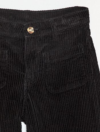 Pantalón ancho de pana lisa