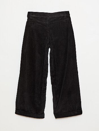 Pantalón ancho de pana lisa