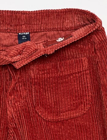 Pantalón ancho de pana lisa
