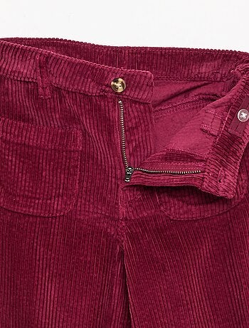 Pantalón ancho de pana lisa