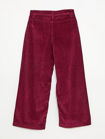 Pantalón ancho de pana lisa