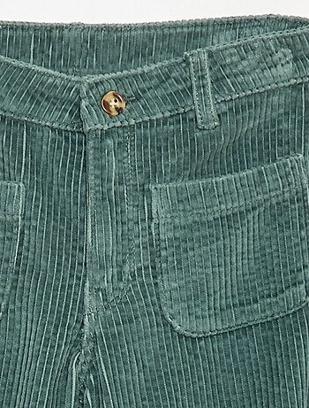 Pantalón ancho de pana lisa