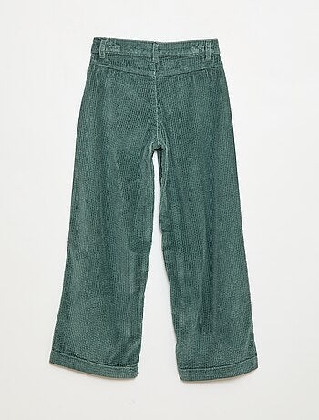 Pantalón ancho de pana lisa