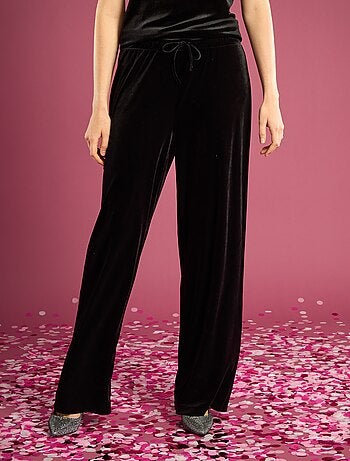 Pantalón ancho de terciopelo