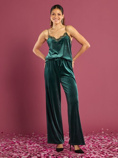 Pantalón ancho de terciopelo - Kiabi