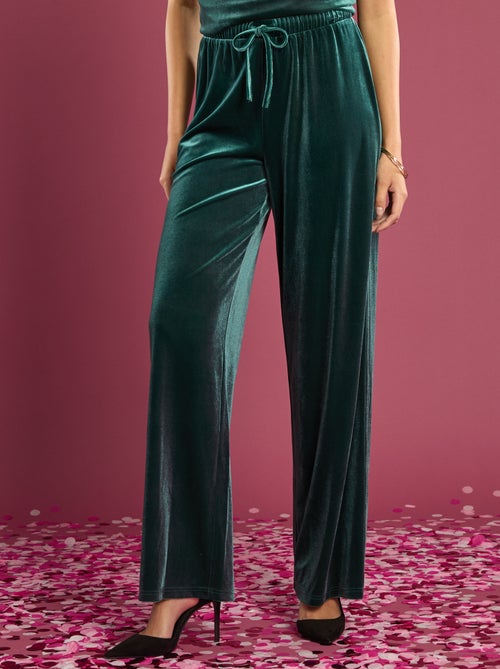 Pantalón ancho de terciopelo - Kiabi