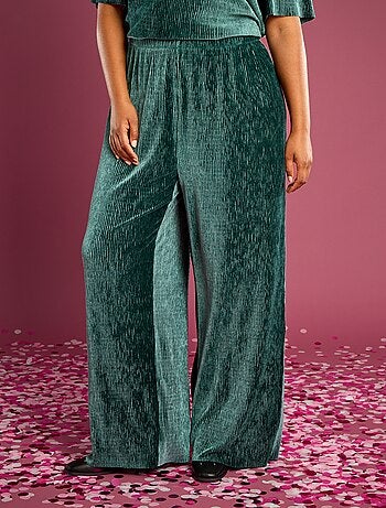 Pantalón ancho de terciopelo