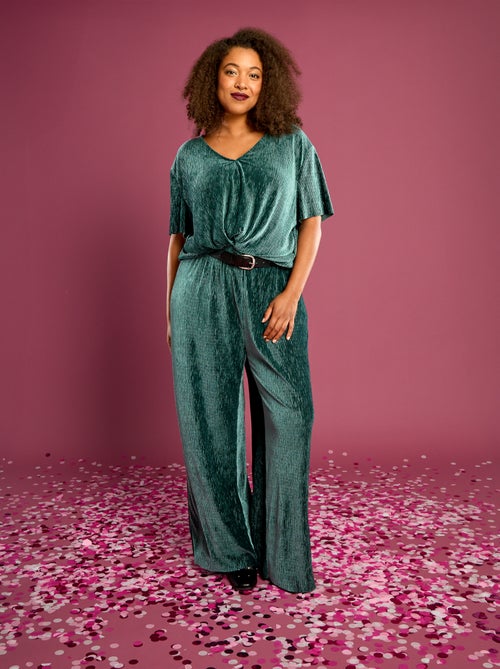 Pantalón ancho de terciopelo - Kiabi