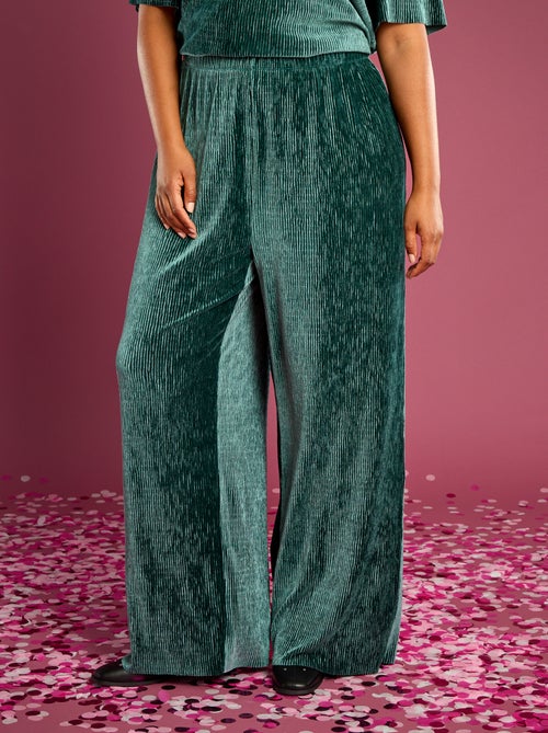 Pantalón ancho de terciopelo - Kiabi