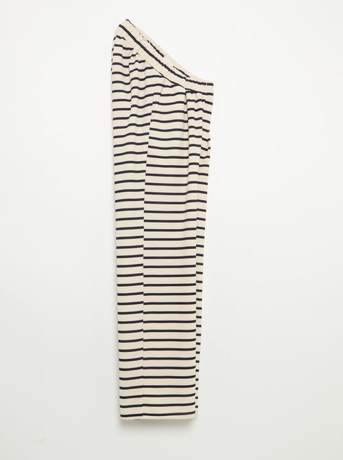 Pantalón ancho de tiro alto - colección fácil de poner - Kiabi Pantalón ancho de tiro alto - colección fácil de poner - Kiabi