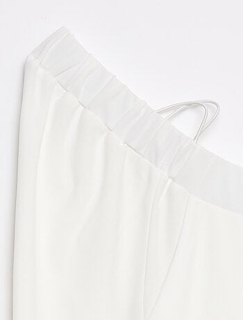 Pantalón ancho de tiro alto - Fácil de Poner