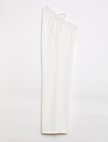 Pantalón ancho de tiro alto - Fácil de Poner