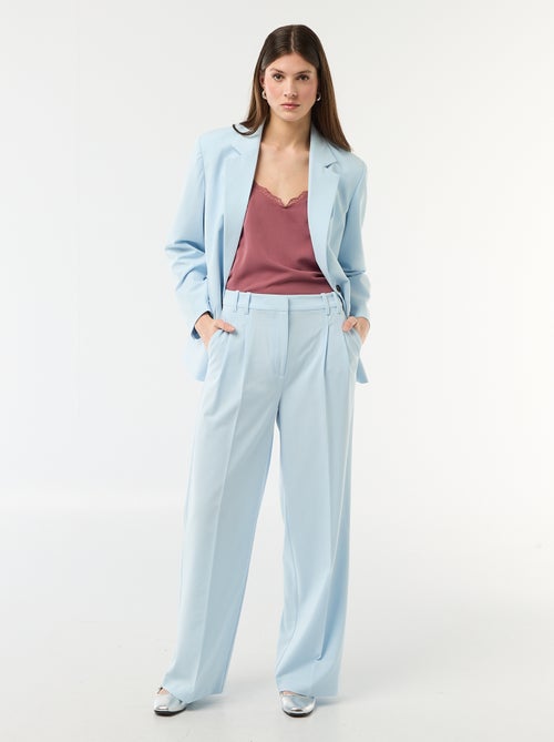 Pantalón ancho de tiro alto con 5 bolsillos - Kiabi