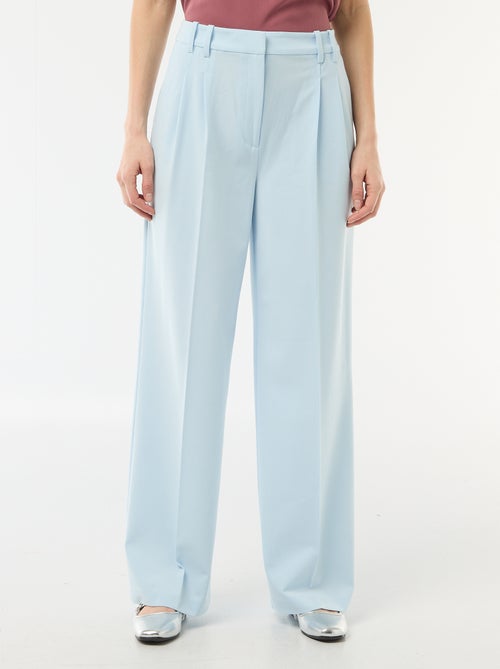 Pantalón ancho de tiro alto con 5 bolsillos - Kiabi