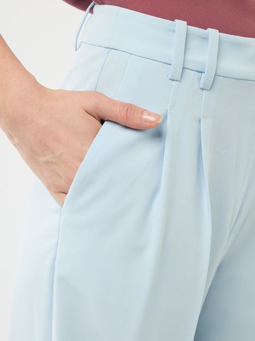 Pantalón ancho de tiro alto con 5 bolsillos - Kiabi