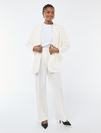 Pantalón ancho de tiro alto con 5 bolsillos