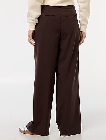 Pantalón ancho de tiro alto con 5 bolsillos