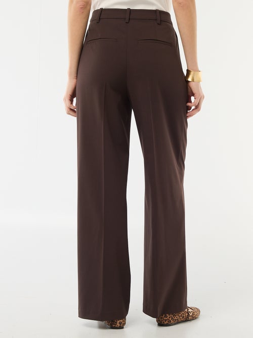 Pantalón ancho de tiro alto con 5 bolsillos - Kiabi