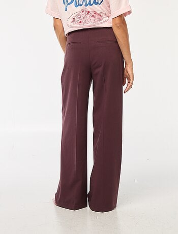 Pantalón ancho de tiro alto con 5 bolsillos