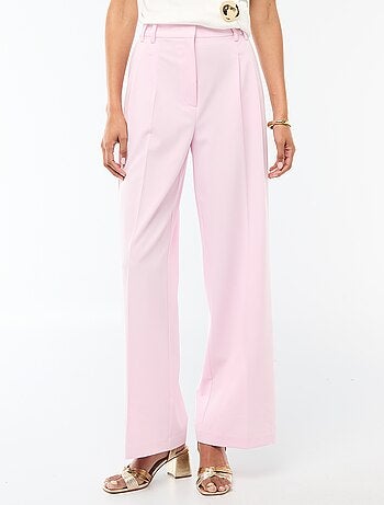 Pantalón ancho de tiro alto con 5 bolsillos