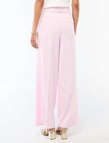 Pantalón ancho de tiro alto con 5 bolsillos