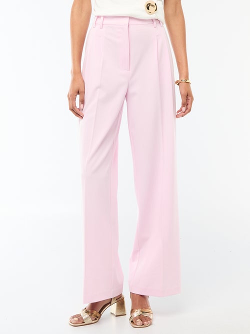 Pantalón ancho de tiro alto con 5 bolsillos - Kiabi