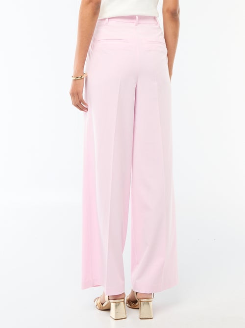 Pantalón ancho de tiro alto con 5 bolsillos - Kiabi