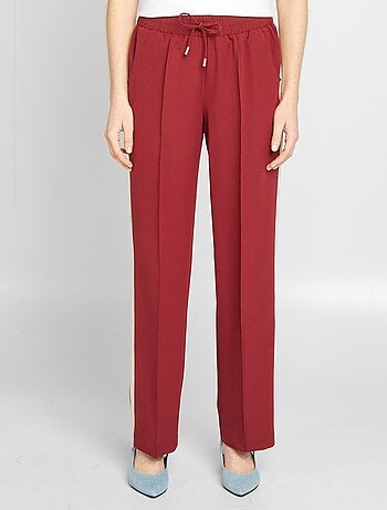 Pantalón ancho de tiro alto con bandas con contraste