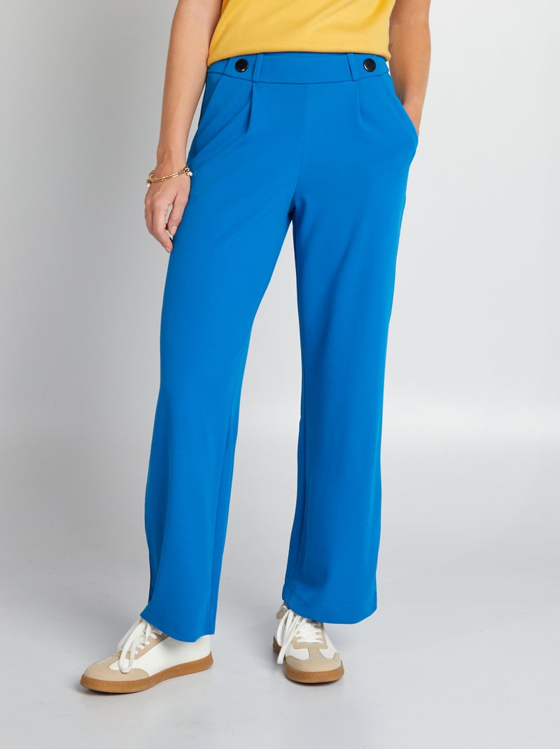 Pantalón ancho de tiro alto 'JDY' AZUL - Kiabi