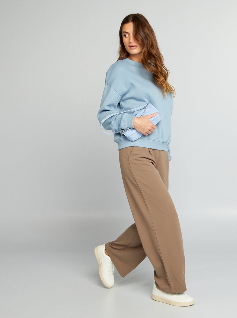 Pantalón ancho de tiro alto 'JDY' BEIGE - Kiabi