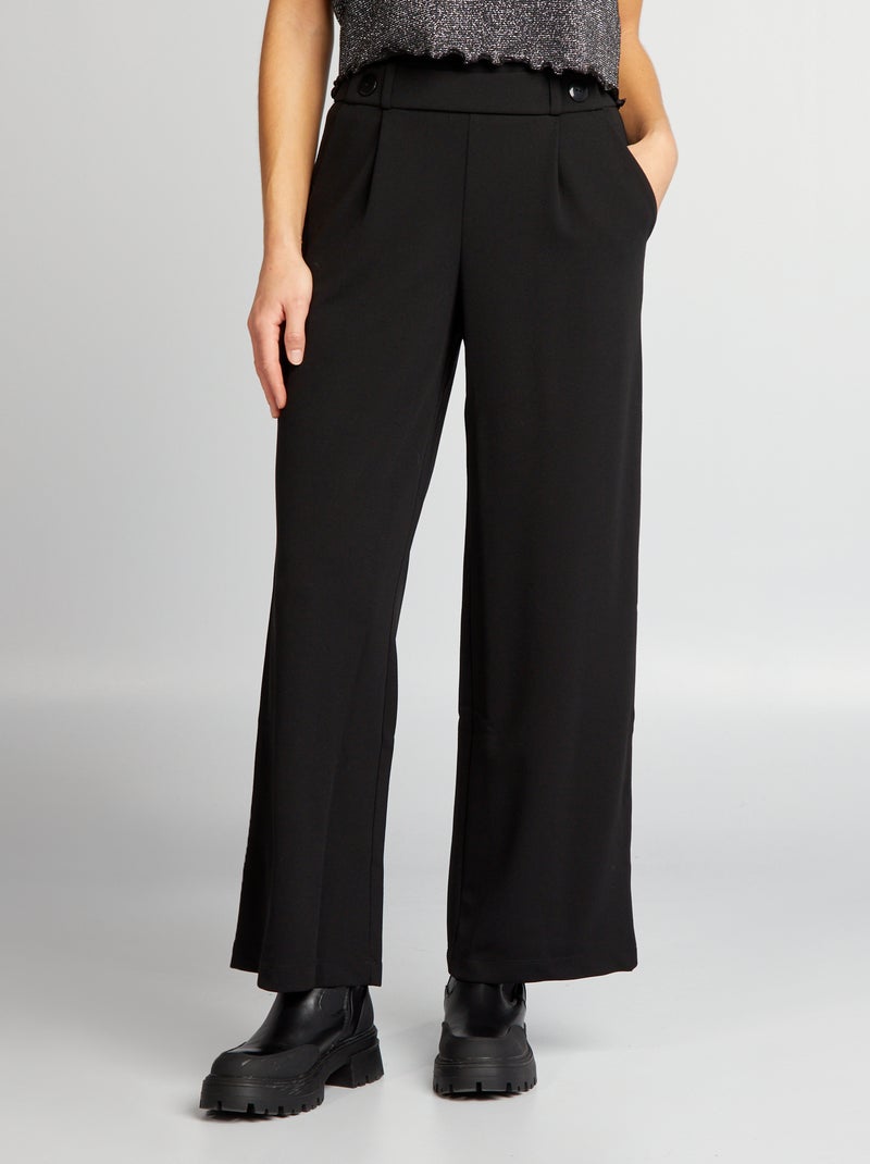 Pantalón ancho de tiro alto 'JDY' NEGRO - Kiabi