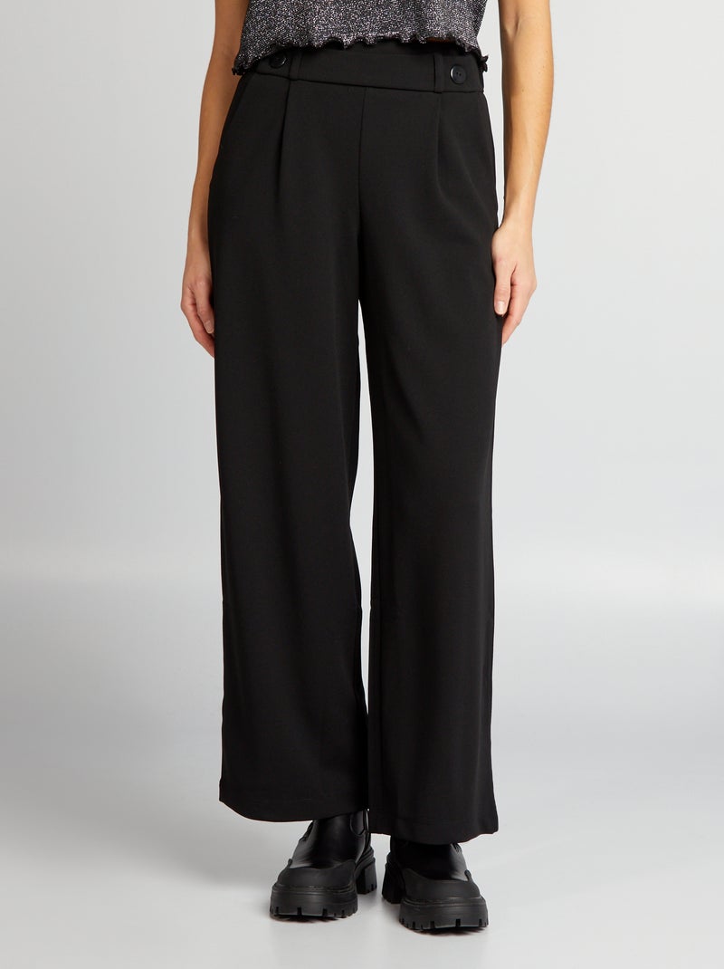 Pantalón ancho de tiro alto 'JDY' NEGRO - Kiabi
