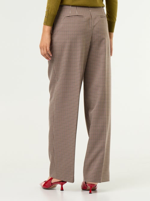 Pantalón ancho de tiro alto - Kiabi